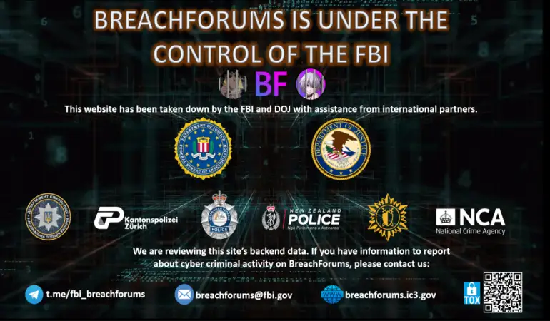 BreachForums seized! One of the world's largest hacking forums is taken down by the FBI... again
