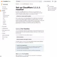 Set up Cloudflare 1.1.1.1 resolver · Cloudflare 1.1.1.1 docs